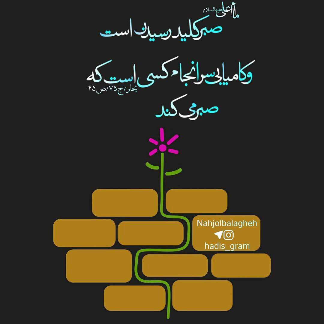 حدیثی از امام علی در مورد صبر